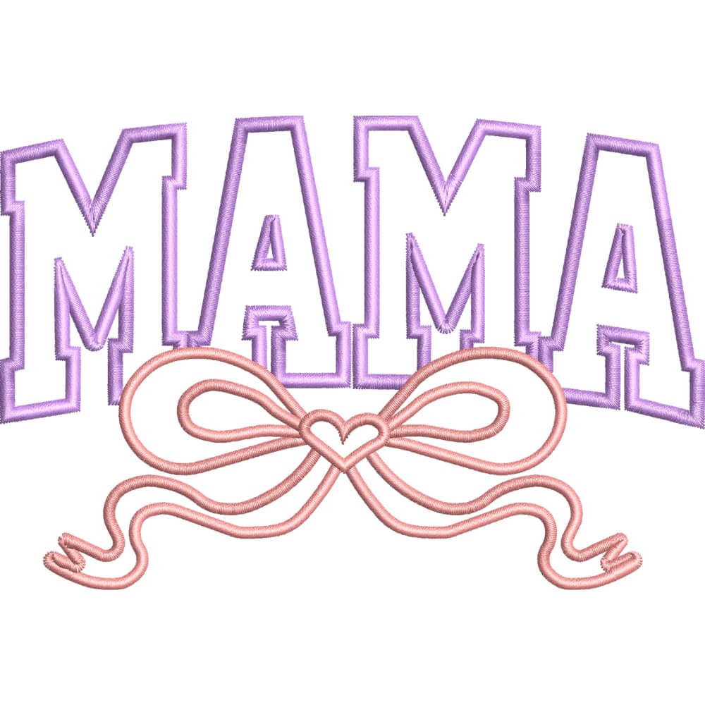 Diseño de Bordado “MAMÁ en Aplicación”4 – 5 Tamaños