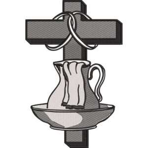 Archivo de Bordado Religioso – Jarro bajo la Cruz (3 tamaños)