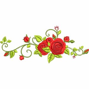 Matriz de Bordado Rosas, 11 Tamaños, Diseño Floral Elegante, Descarga Instantánea