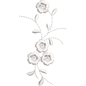 Matriz de Bordado Floral Delicada 5 Tamaños, Diseño Elegante de Flores, Descarga Instantánea