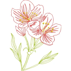 Pack de Matrices de Bordado Flores en Punto Corrido, 3 Diseños Florales, Descarga Instantánea