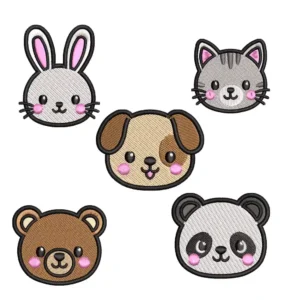 Matrices de bordado, Pack de Caritas Kawaii para Bordado a Máquina